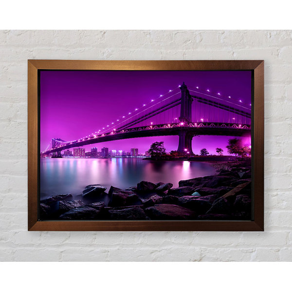 Ebern Designs Manhattan Bridge New York City Einzelne Bilderrahmen